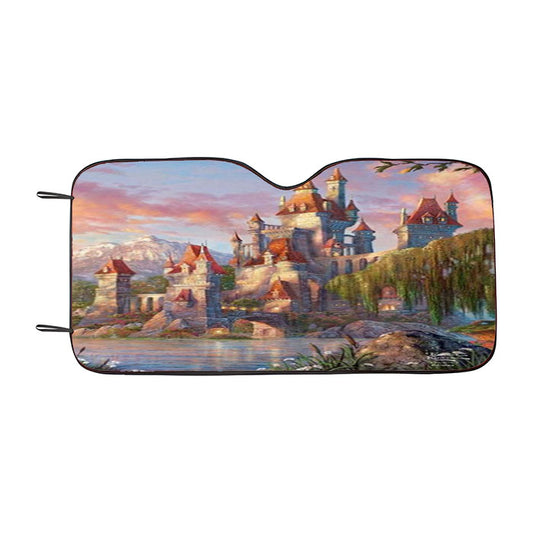 Beauty And The Beast Castle Car Auto Sun Shade Windshield Cover