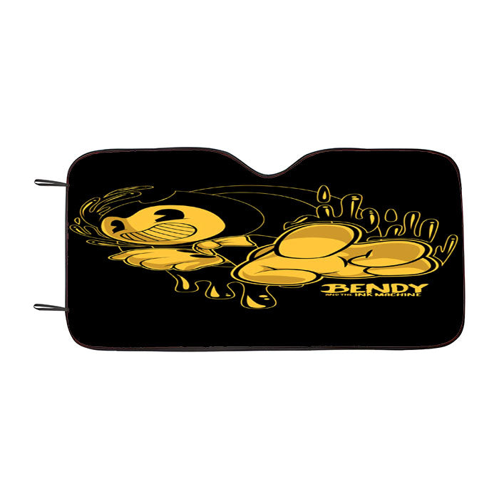 Bendy And The Ink Machine Black Gold Car Auto Sun Shade Windshield Cover