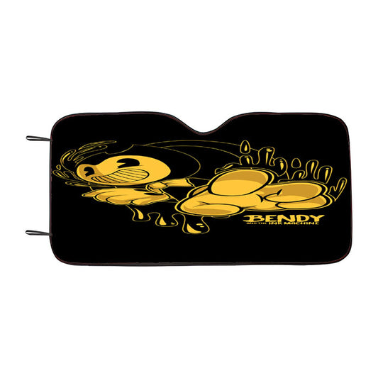 Bendy And The Ink Machine Black Gold Car Auto Sun Shade Windshield Cover