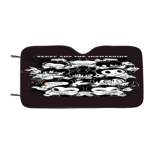 Bendy And The Ink Machine Doodle Expression Car Auto Sun Shade Windshield Cover