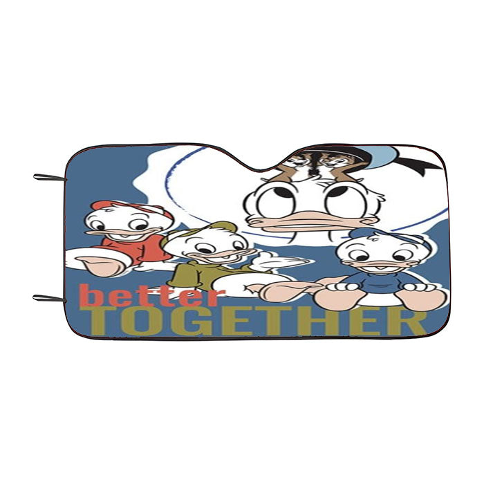Better Together Donald Duck Car Auto Sun Shade Windshield Cover