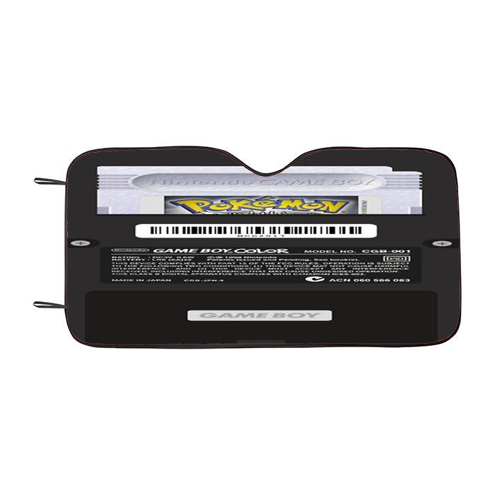 Black Gameboy Pokemon Console Car Auto Sun Shade Windshield Cover