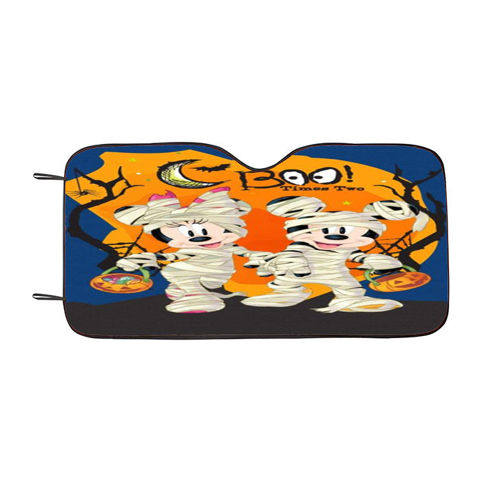 Boo Times Two Car Auto Sun Shade Windshield Cover