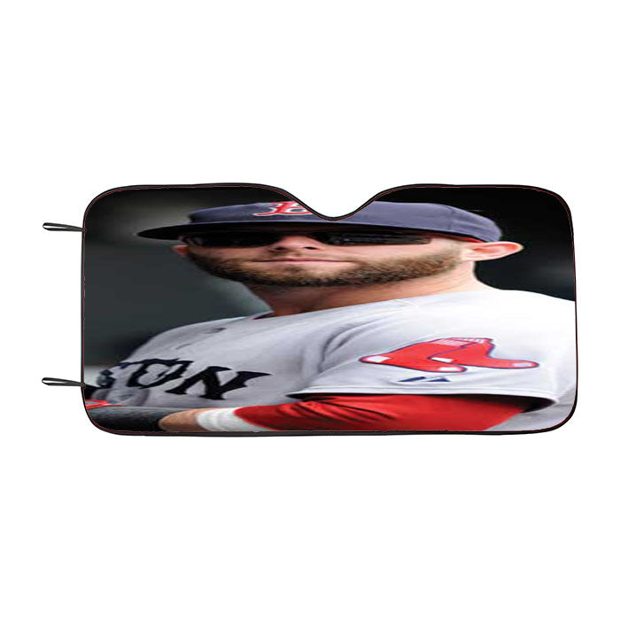 Boston Red Sox Dustin Pedroia Car Auto Sun Shade Windshield Cover