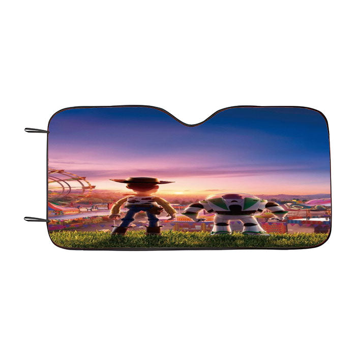 Buzz Lightyear And Woody Toy Story 4 Movie  Car Auto Sun Shade Windshield Cover