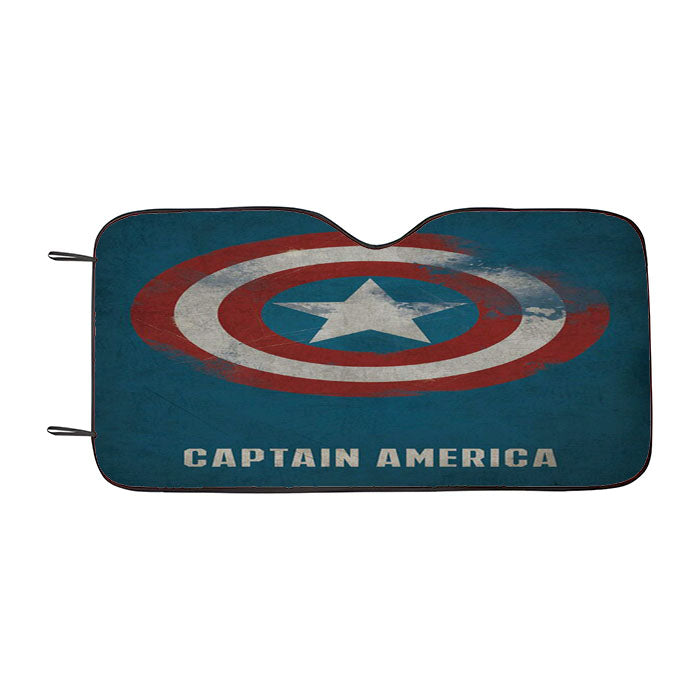 Captain America Blue Car Auto Sun Shade Windshield Cover