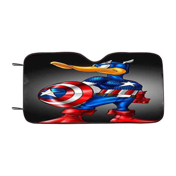 Captain America Daffy Duck Car Auto Sun Shade Windshield Cover