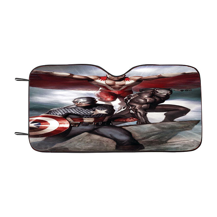Captain America Falcon Panther Car Auto Sun Shade Windshield Cover