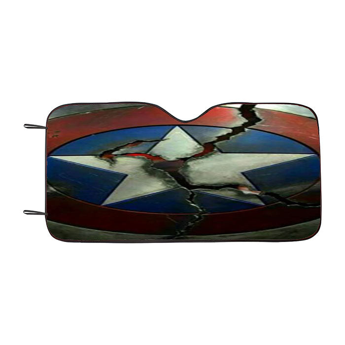 Captain America Shield Car Auto Sun Shade Windshield Cover
