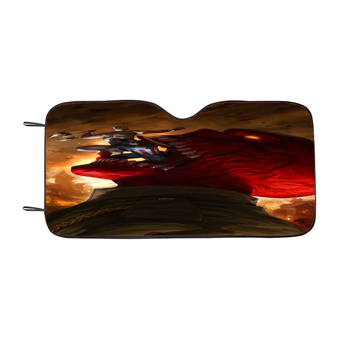 Captain America Vs The Red Skull Car Auto Sun Shade Windshield Cover