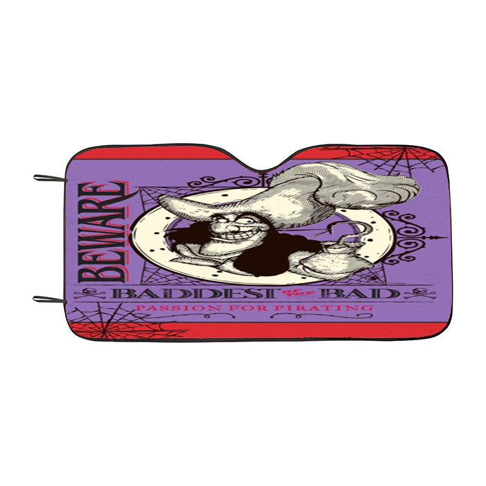 Captain Hook Baddest Of The Bad Car Auto Sun Shade Windshield Cover
