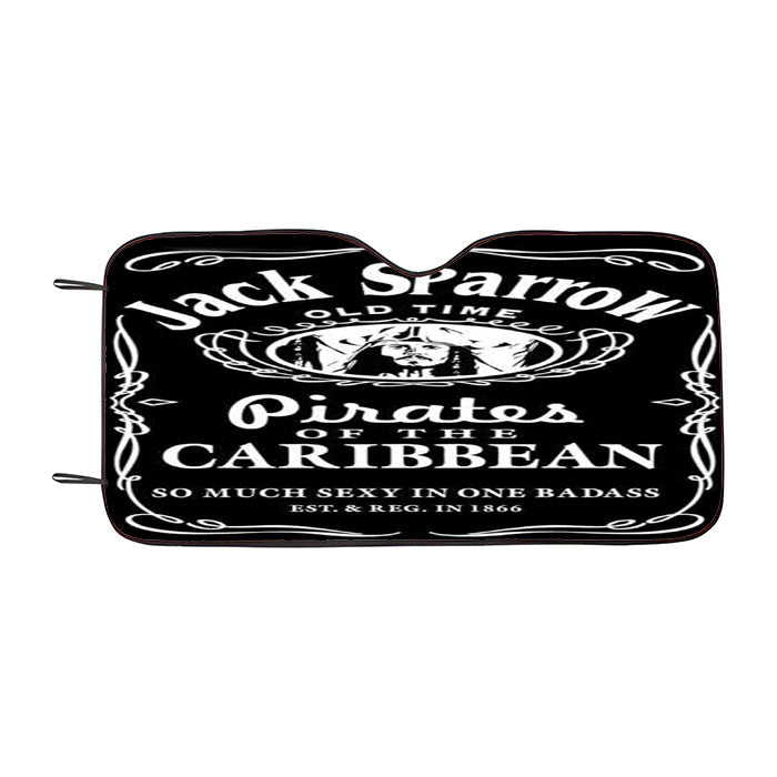 Captain Jack Sparrow Pirates Of The Cribbean Car Auto Sun Shade Windshield Cover