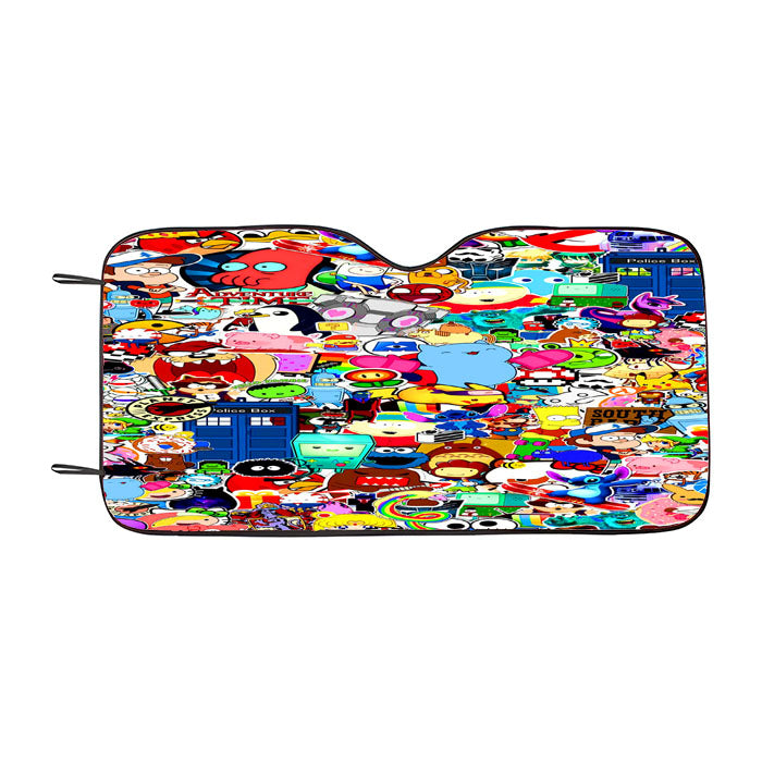 Cartoon Network Collage  Car Auto Sun Shade Windshield Cover