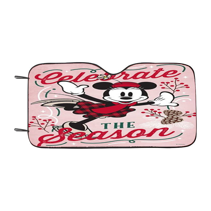 Celebrate The Season Minnie Mouse Car Auto Sun Shade Windshield Cover