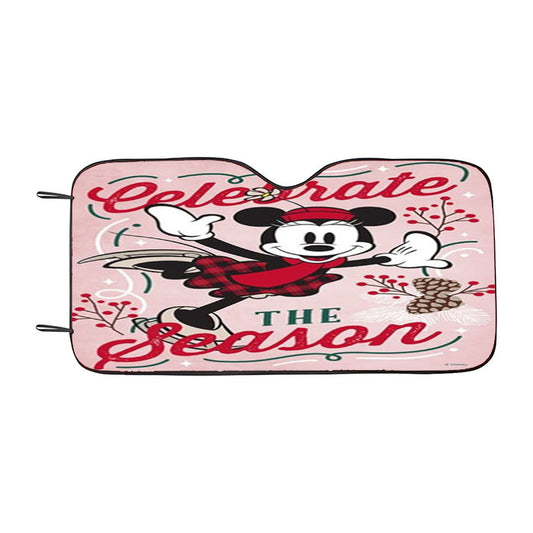Celebrate The Season Minnie Mouse Car Auto Sun Shade Windshield Cover