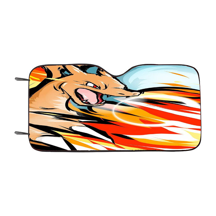 Charizard Pokemon Flame Car Auto Sun Shade Windshield Cover