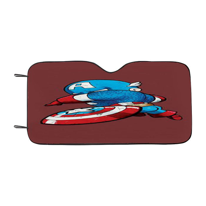 Chibi Kawaii Captain America Car Auto Sun Shade Windshield Cover