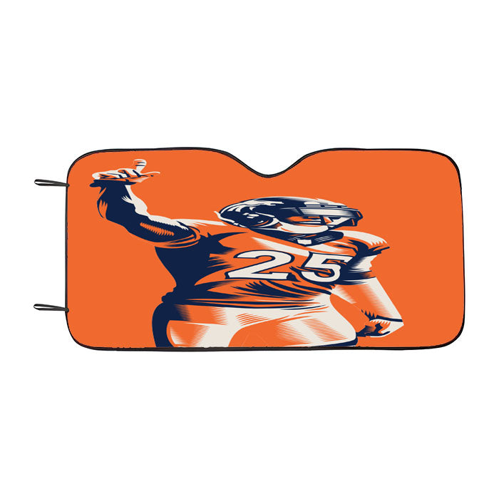Chris Harris Jr Denver Broncos Nfl Illustration Car Auto Sun Shade Windshield Cover