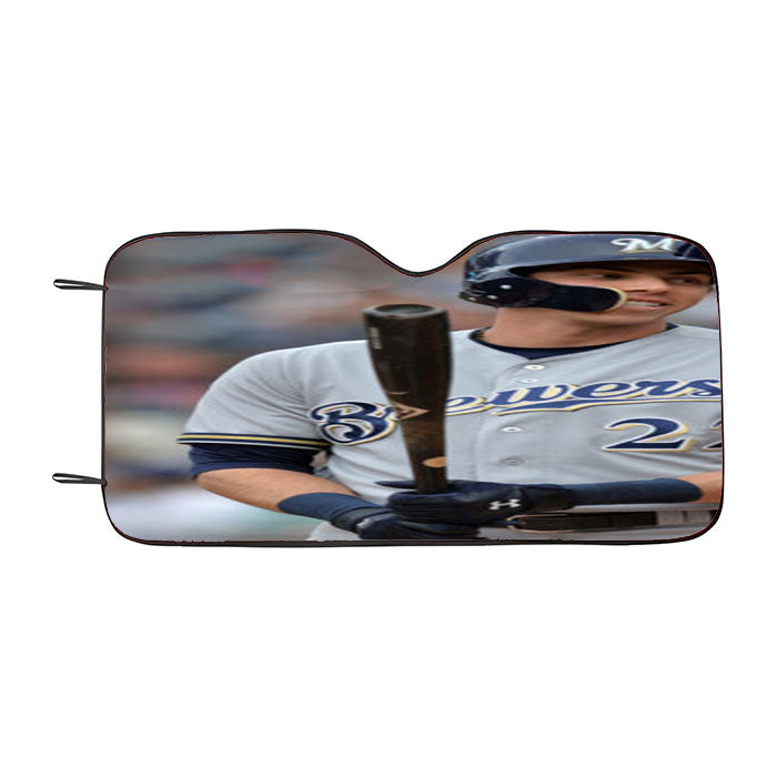 Christian Yelich Milwaukee Brewers Car Auto Sun Shade Windshield Cover