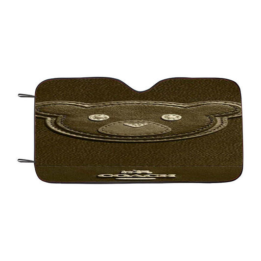 Coach New York Brown Bear Car Auto Sun Shade Windshield Cover