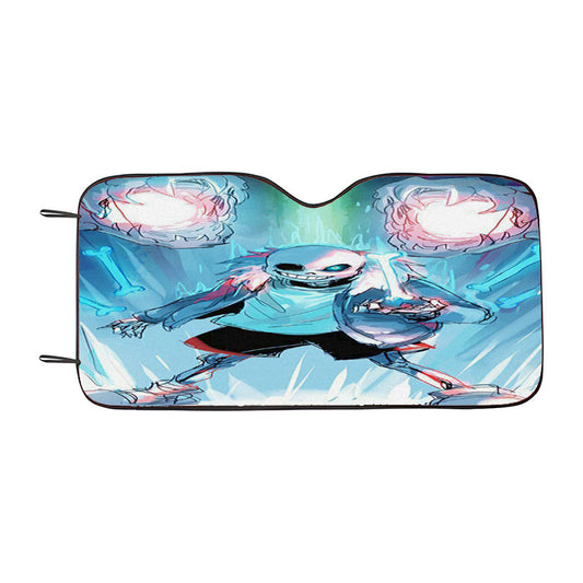 Cool Undertale Sans Dragon Fanart Car Auto Sun Shade Windshield Cover