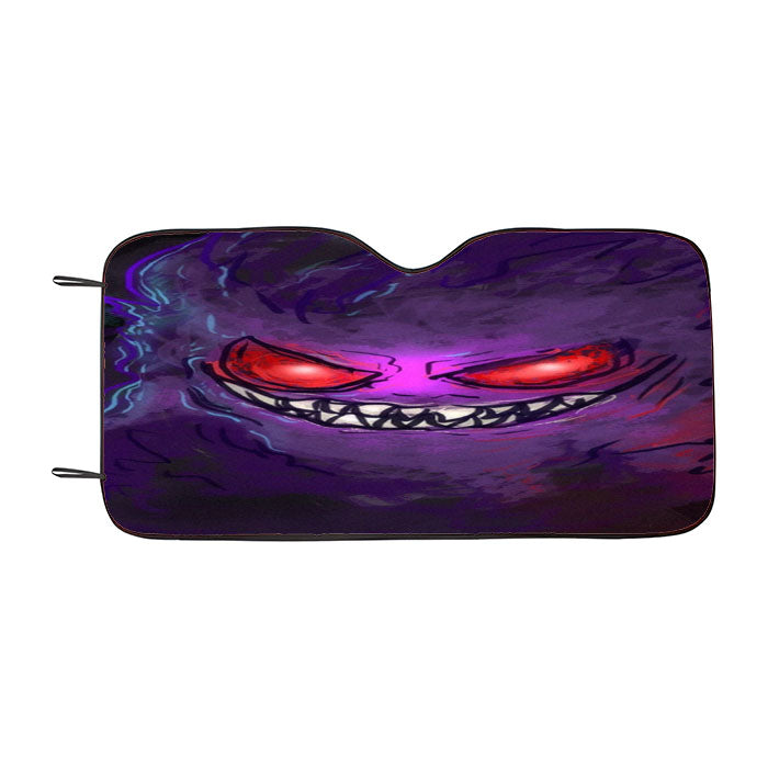 Creepy Face Gengar Pokemon Car Auto Sun Shade Windshield Cover