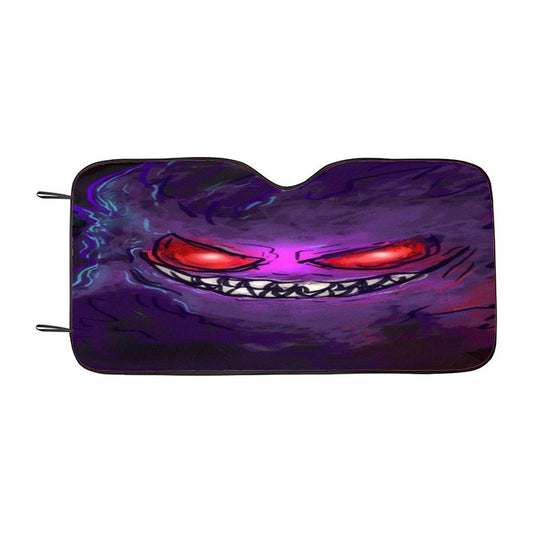 Creepy Face Gengar Pokemon Car Auto Sun Shade Windshield Cover