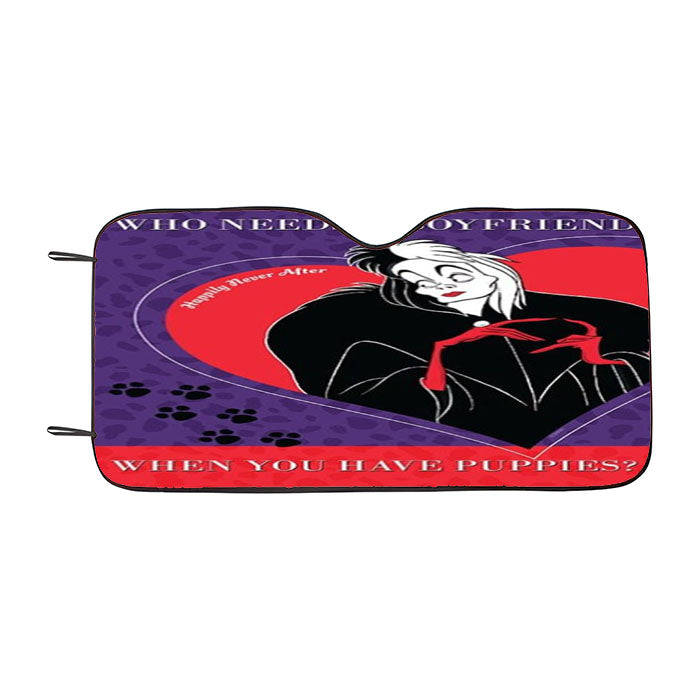 Cruella Who Needs A Boyfriend Car Auto Sun Shade Windshield Cover
