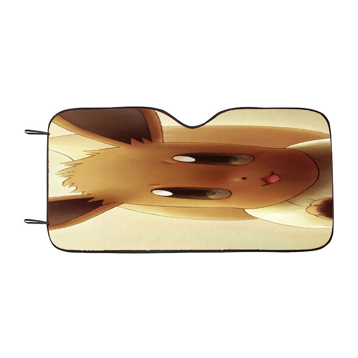 Cute Eevee Pokemon Art Car Auto Sun Shade Windshield Cover