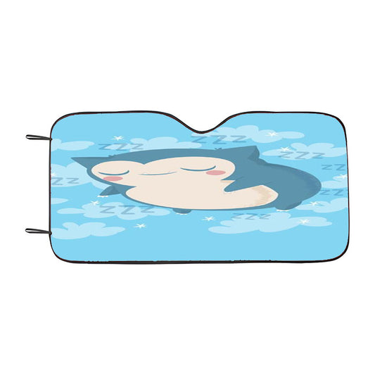 Cute Sleep Pokemon Snorlax Car Auto Sun Shade Windshield Cover