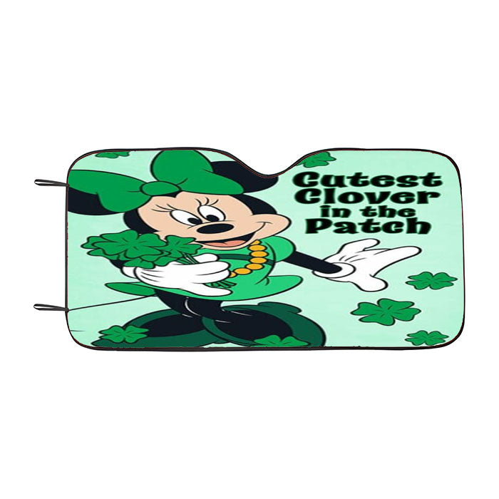 Cutest Clover Minnie Mouse Car Auto Sun Shade Windshield Cover