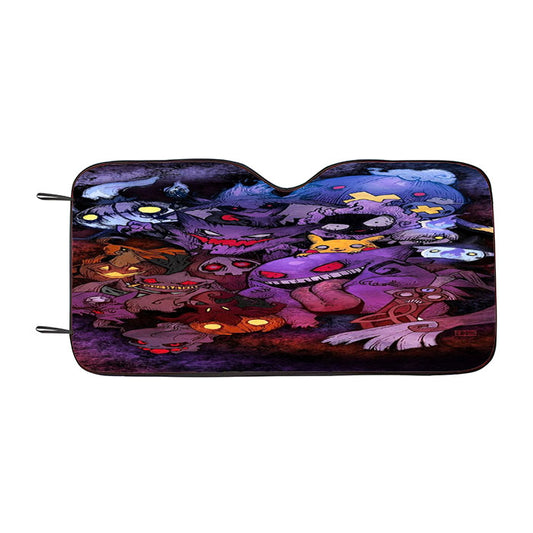 Dark Pokemon Art Car Auto Sun Shade Windshield Cover