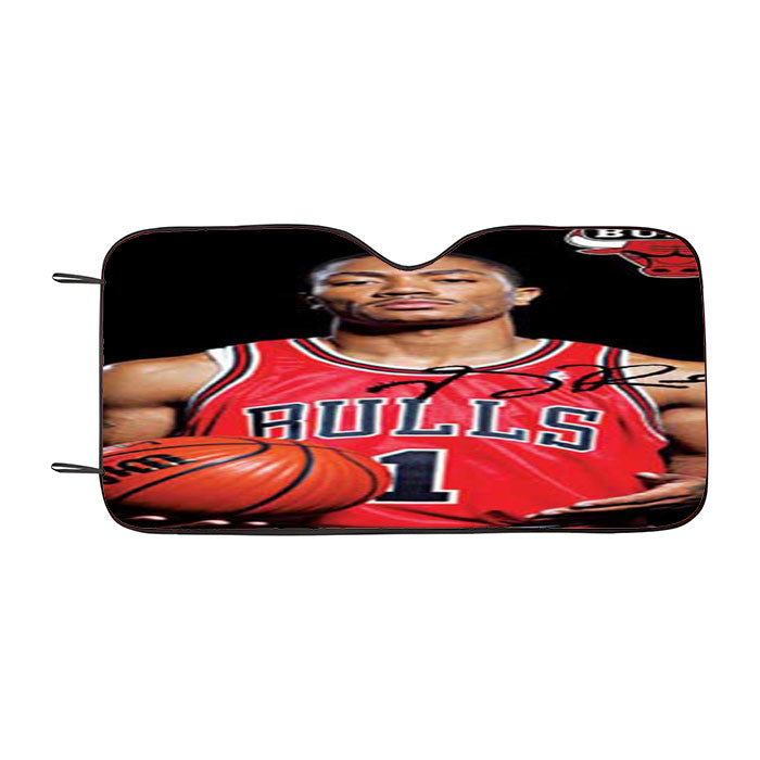 Derrick Rose Blk Bkg Car Auto Sun Shade Windshield Cover