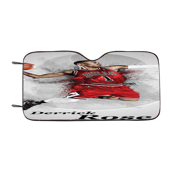 Derrick Rose Grey Circles Car Auto Sun Shade Windshield Cover