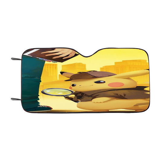 Detective Pikachu Car Auto Sun Shade Windshield Cover