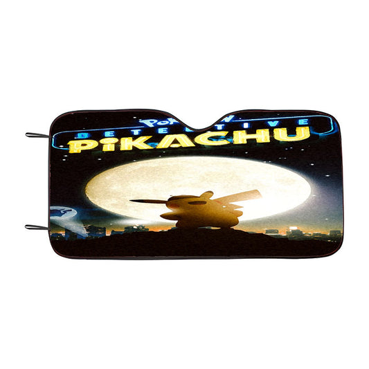 Detective Pikachu Poster Watercolor Car Auto Sun Shade Windshield Cover