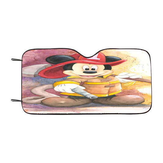 Disney Mickey Firefighter 2 Car Auto Sun Shade Windshield Cover