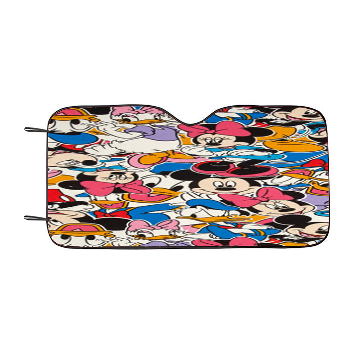 Disney Mickey Mouse Family Sticker Bomb Car Auto Sun Shade Windshield Cover