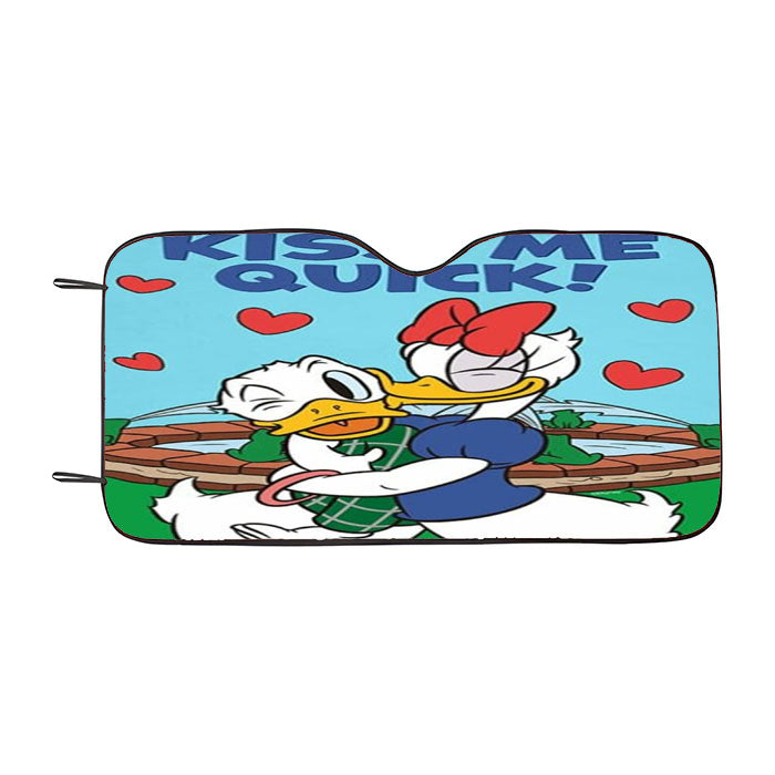 Donald & Daisy Kisses Car Auto Sun Shade Windshield Cover