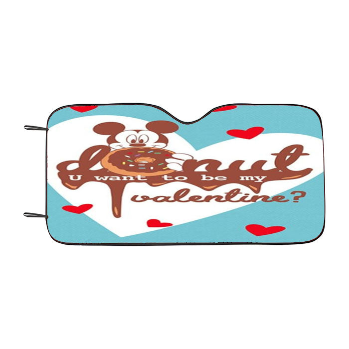 Donut Valentine Mickey Car Auto Sun Shade Windshield Cover