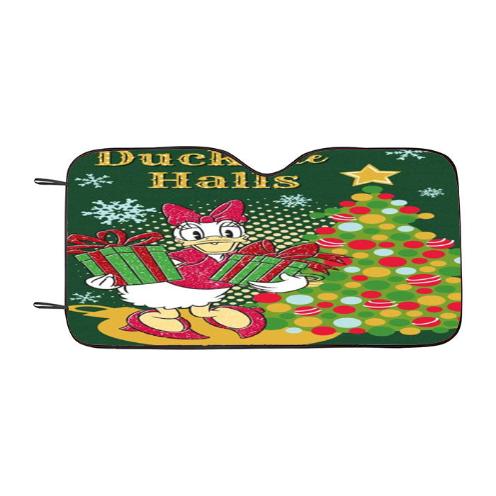 Duck The Halls Daisy Car Auto Sun Shade Windshield Cover