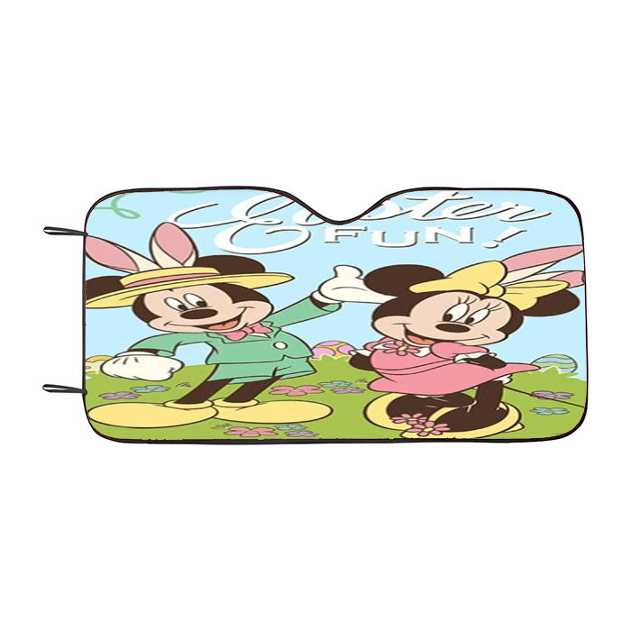 Easter Fun Mickey And Minnie Car Auto Sun Shade Windshield Cover