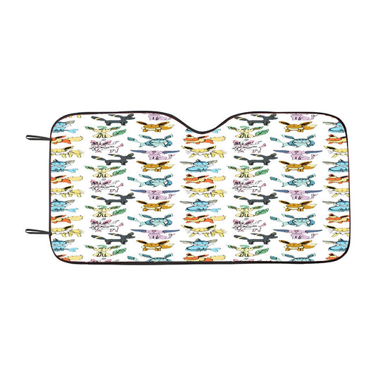 Eevee Evolutions Pattern Car Auto Sun Shade Windshield Cover