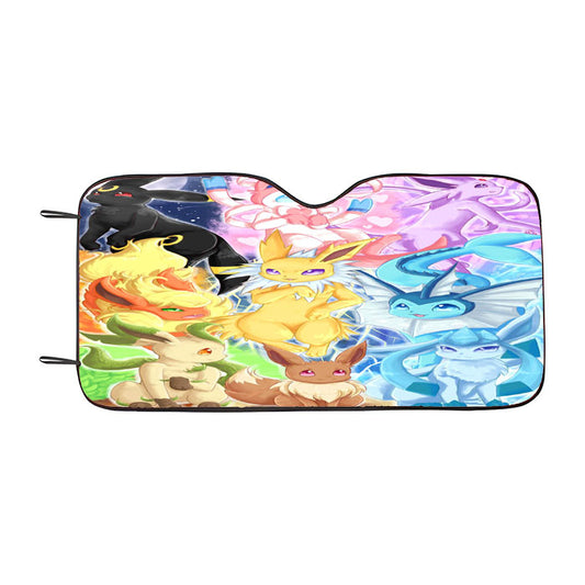 Eevee Evolutions Pokemon Fanart Car Auto Sun Shade Windshield Cover