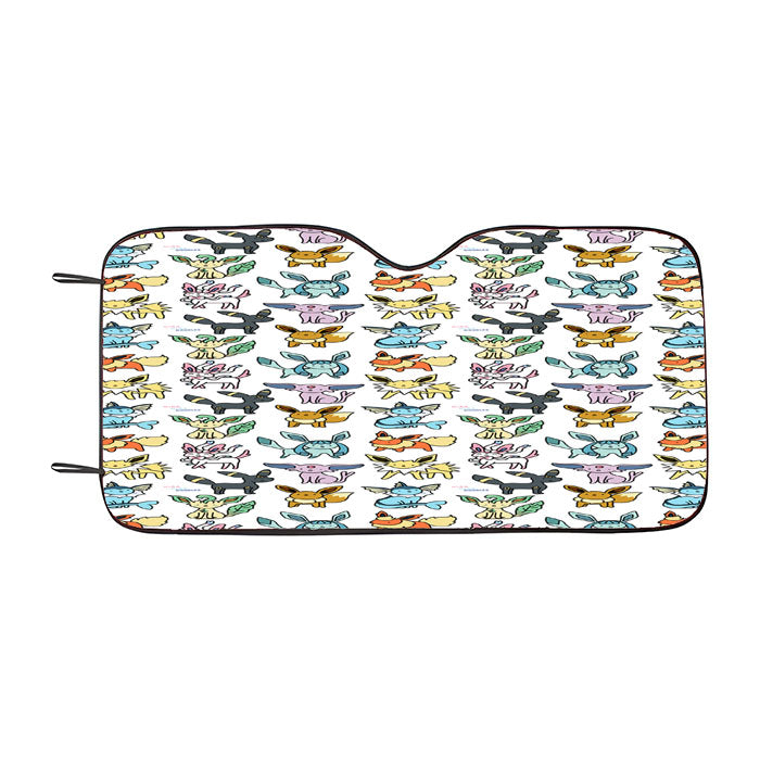 Eevee Pattern Car Auto Sun Shade Windshield Cover