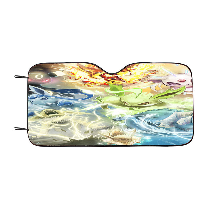 Eevee Pokemon Evolution Wallpapers Car Auto Sun Shade Windshield Cover