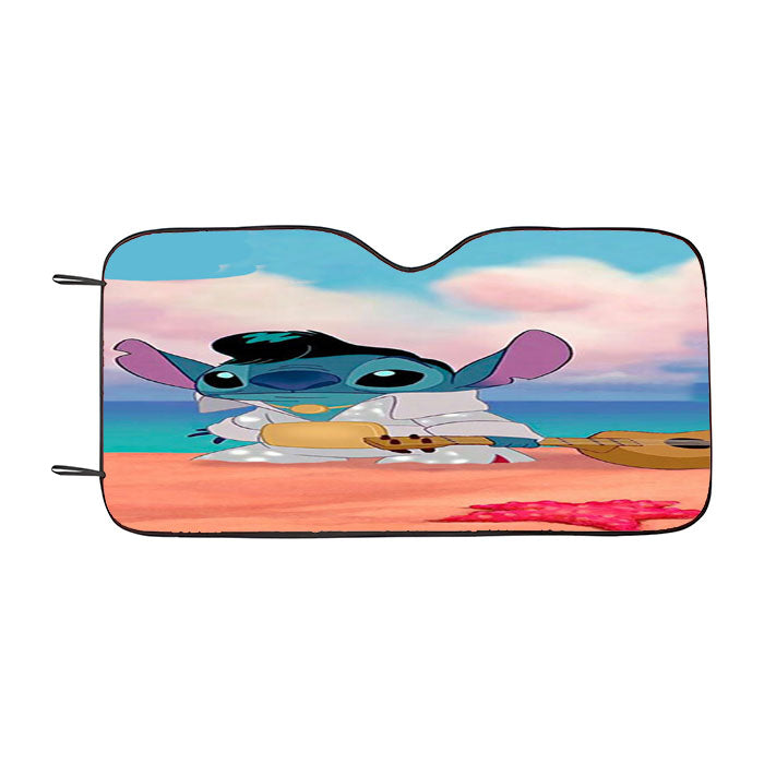 Elvis Stitch Disney Car Auto Sun Shade Windshield Cover