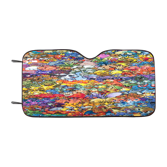 Epic All Pokemon Generations Cross Stitch Car Auto Sun Shade Windshield Cover