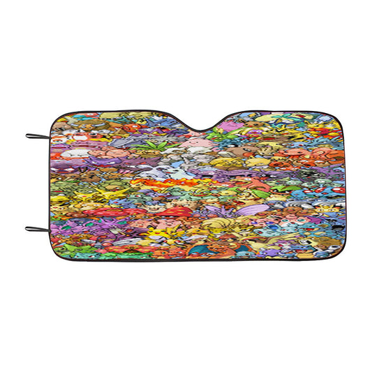 Epic Pokemon Generation 1 Cross Stitch Car Auto Sun Shade Windshield Cover