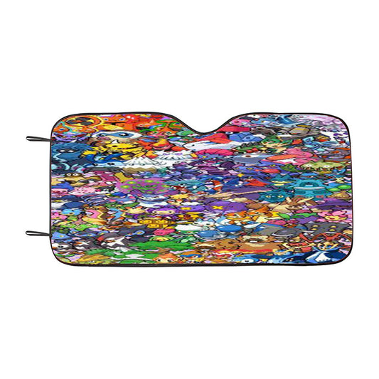 Epic Pokemon Generation 4 Cross Stitch Car Auto Sun Shade Windshield Cover